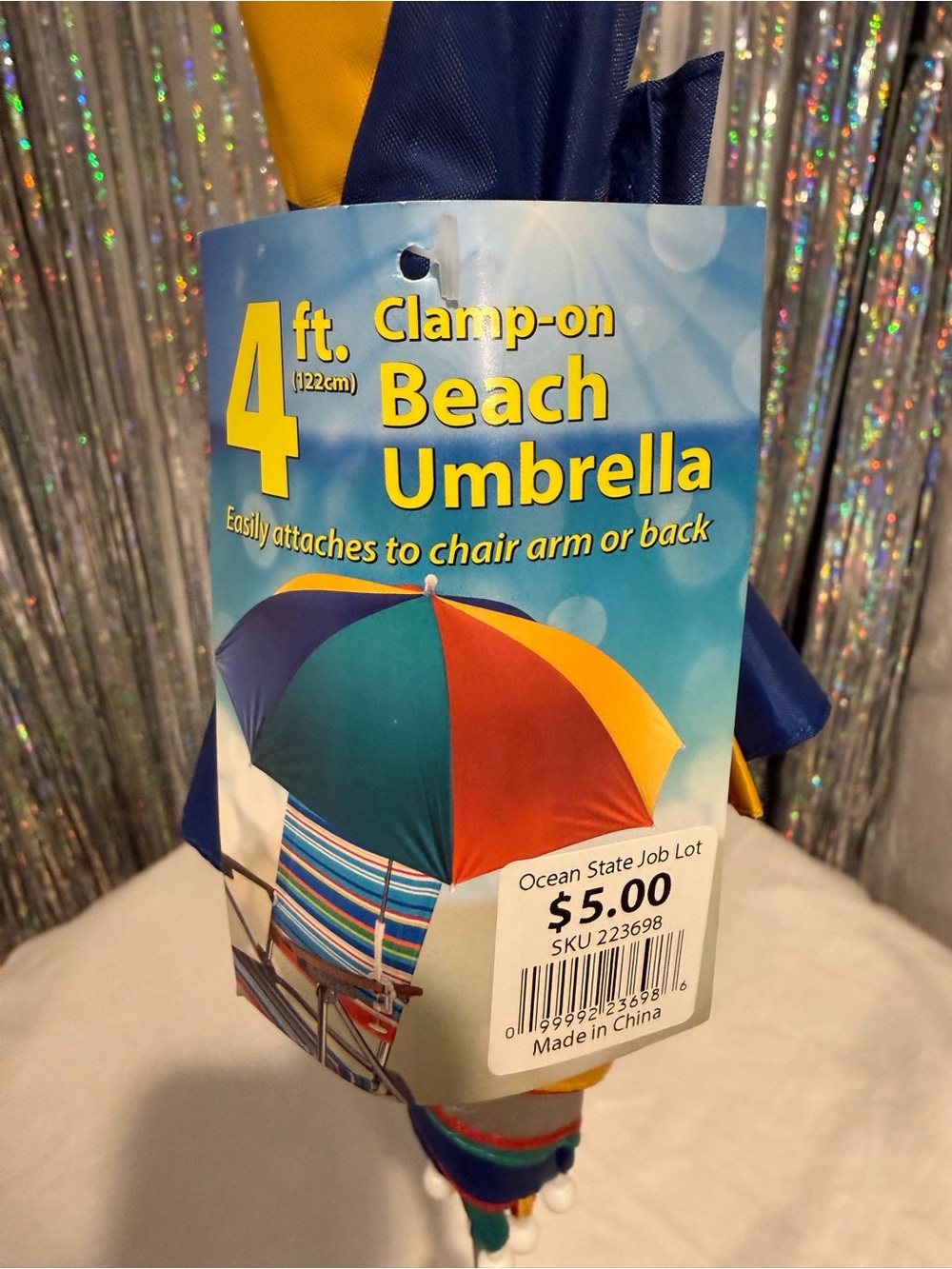 Colorful Striped Outdoor Umbrella - Multicolor - Picture 3 of 8